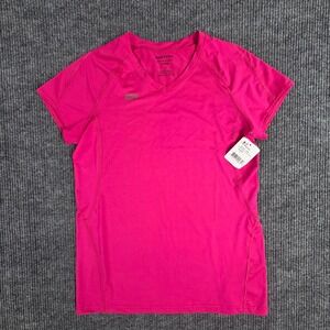 NWT High Five Women's Large V Neck Short Sleeve Volleyball Athletic Top L Pink